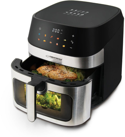 Friteuză cu Aer Cald Esperanza, 1600 W, Capacitate 8 L, Touch, Negru pukika.ro [2]