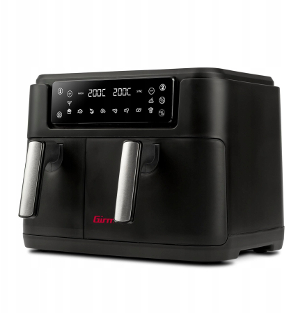 Electrocasnice pentru bucatarie - Friteuză cu Aer Cald Girmi Double, 2400 W, Capacitate 5.5 L + 3.5 L, Touch, Negru pukika.ro