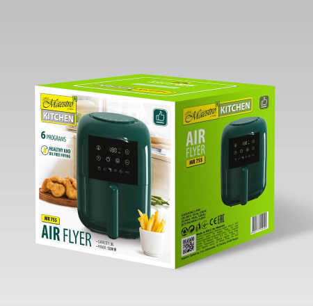 Friteuză cu Aer Cald Maestro, 1200 W, Capacitate 3 L, Touch, Verde pukika.ro [2]