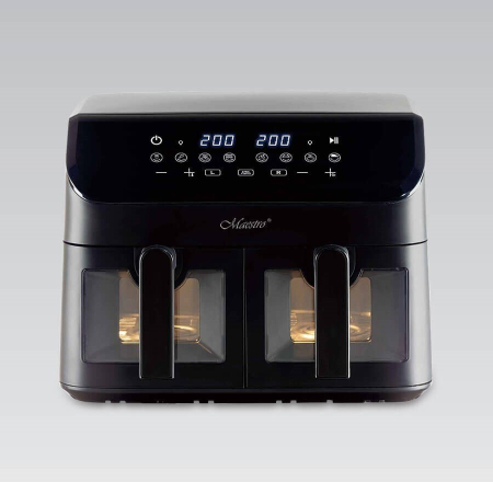 Friteuză cu Aer Cald Maestro, 2000 W, Capacitate 9 L (2 x 4.5 L), Touch, Negru pukika.ro [2]