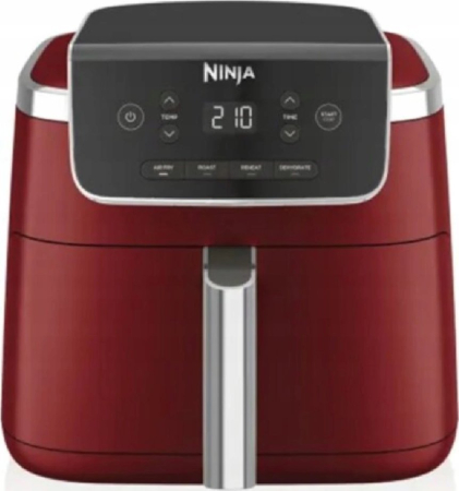 Electrocasnice pentru bucatarie - Friteuză cu Aer Cald Ninja AF140EUCM, 2000 W, Capacitate 4.7 L, 4 Funcții de Gătit, Coș Antiaderent, Display Digital, Rosu pukika.ro