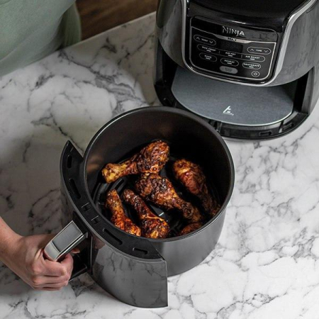 Friteuză cu Aer Cald Ninja AF160, 1750 W, Capacitate 5.2 L, 6 Funcții de Gătit, Funcție Rapid Crisp, Gri pukika.ro [3]