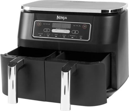 Friteuză cu Aer Cald Ninja AF300EU, 2470 W, Capacitate 7.6 L, Coșuri Duble, 6 Funcții de Gătit, Funcție Sync & Match, Negru pukika.ro [2]