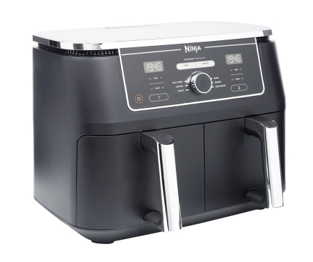 Friteuză cu Aer Cald Ninja AF400EU, 2470 W, Capacitate 9.5 L, 2 Zone de Gătit, Funcții Multiple, Display Digital, Negru pukika.ro [3]