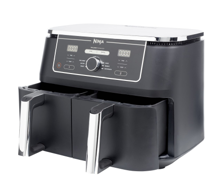 Friteuză cu Aer Cald Ninja AF400EU, 2470 W, Capacitate 9.5 L, 2 Zone de Gătit, Funcții Multiple, Display Digital, Negru pukika.ro [2]
