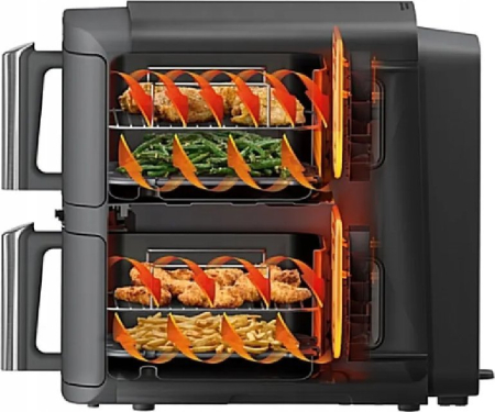Friteuză cu Aer Cald Ninja SL451EU, 2470 W, Capacitate 9.5 L, Funcții Air Fry, Reheat, Negru pukika.ro [3]