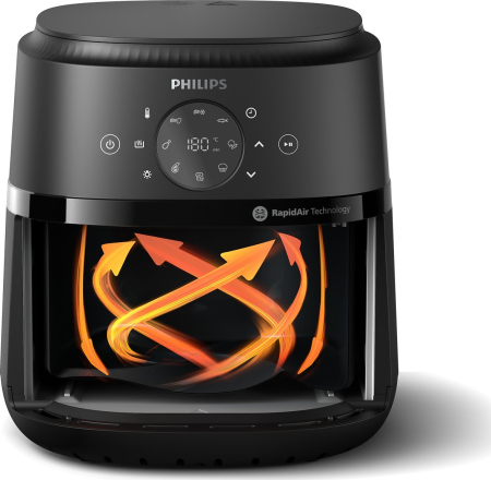 Friteuză cu Aer Cald Philips 2000 series, 1500 W, Capacitate 4.2 L, Grill, Negru pukika.ro [4]