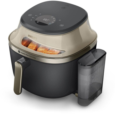 Promotii - Friteuză cu Aer Cald Philips, 2000 W, Capacitate 7.2 L, Touch, Grill, Negru pukika.ro