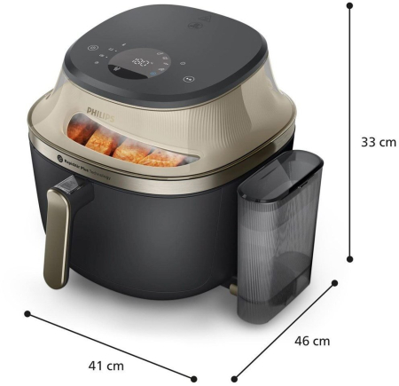 Friteuză cu Aer Cald Philips, 2000 W, Capacitate 7.2 L, Touch, Grill, Negru pukika.ro [1]