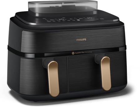 Friteuză cu Aer Cald Philips Dual, 2750 W, Capacitate 9 L, Touch, Rapid Air, 12 Programe, Negru pukika.ro [1]