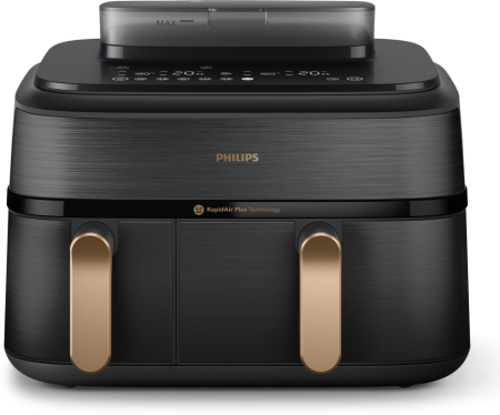 Alte produse - Friteuză cu Aer Cald Philips Dual, 2750 W, Capacitate 9 L, Touch, Rapid Air, 12 Programe, Negru pukika.ro
