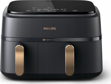 Friteuză cu Aer Cald Philips Dual, 2750 W, Capacitate 9 L, Touch, Rapid Air, Negru pukika.ro [4]