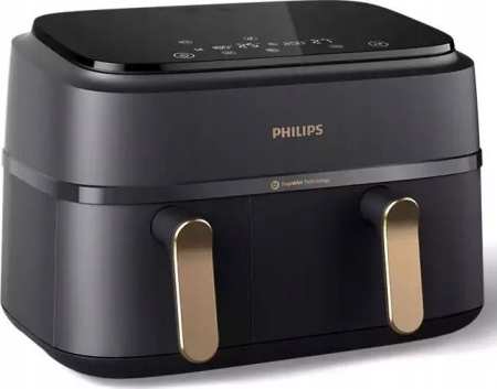 Alte produse - Friteuză cu Aer Cald Philips Dual, 2750 W, Capacitate 9 L, Touch, Rapid Air, Negru pukika.ro