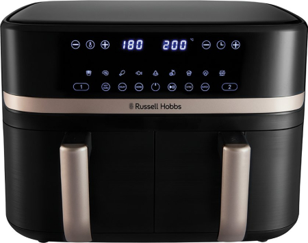 Alte produse - Friteuză cu Aer Cald Russell Hobbs Dual, 2800 W, Capacitate 9 L, Touch, Negru pukika.ro