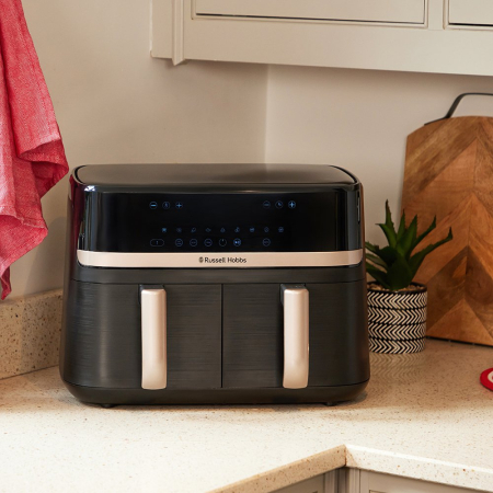 Friteuză cu Aer Cald Russell Hobbs Dual, 2800 W, Capacitate 9 L, Touch, Negru pukika.ro [7]