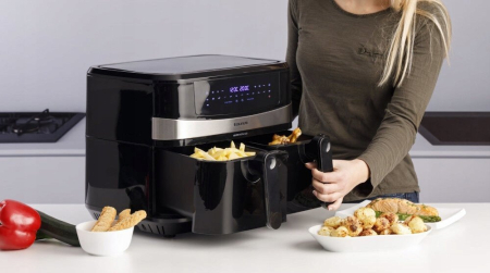 Friteuză cu Aer Cald Taurus 973980000, 2200 W, Capacitate 9 L, Funcții Air Fry, Grill, Bake, Negru pukika.ro [2]