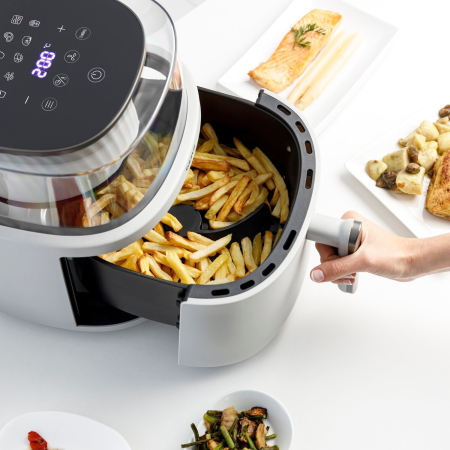 Friteuză cu Aer Cald Taurus EST9739900L, 1550 W, Capacitate 6 L, Funcții Air Fry, Grill, Gri pukika.ro [6]