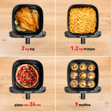 Friteuză cu Aer Cald Tefal Easy Fry Mega EY855D10, 7.5 L, 2020 W, 8 Programe, Negru pukika.ro [2]