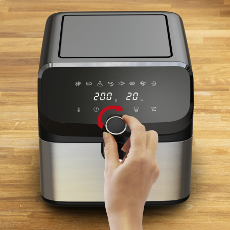 Friteuză cu Aer Cald Tefal Easy Fry Mega EY855D10, 7.5 L, 2020 W, 8 Programe, Negru pukika.ro [5]