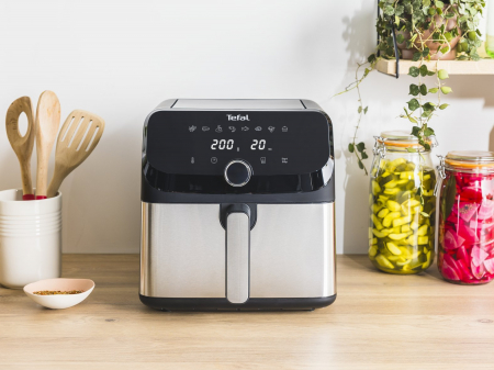 Friteuză cu Aer Cald Tefal Easy Fry Mega EY855D10, 7.5 L, 2020 W, 8 Programe, Negru pukika.ro [7]