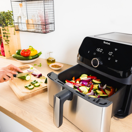 Friteuză cu Aer Cald Tefal Easy Fry Mega EY855D10, 7.5 L, 2020 W, 8 Programe, Negru pukika.ro [6]