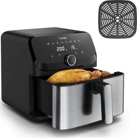 Electrocasnice pentru bucatarie - Friteuză cu Aer Cald Tefal Easy Fry Mega EY855D10, 7.5 L, 2020 W, 8 Programe, Negru pukika.ro