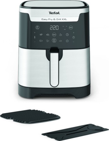 Electrocasnice pentru bucatarie - Friteuză cu Aer Cald Tefal EY801D15, 1830 W, Capacitate 6.5 L, Funcții Air Fry, Grill, Timer, Negru pukika.ro