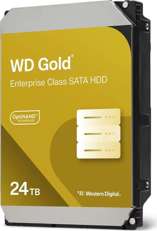 Promotii - Hard Disk Intern Western Digital Gold, 24 TB, 7200 rpm, SATA III, 3.5", Gold
