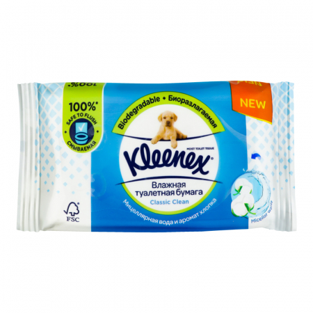 Igiena Si Ingrijire - Hartie igienica umeda Kleenex Classic, 1 pachet, 42 bucati