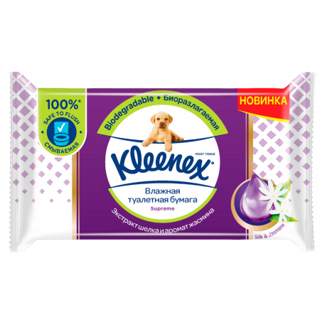 Igiena Si Ingrijire - Hartie igienica umeda Kleenex Supreme, 1 pachet, 38 bucati