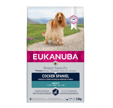 Hrana Pentru Caini - Hrana uscata Caini Eukanuba Breed Specific Cocker Spaniel Adult Chicken 7.5 kg