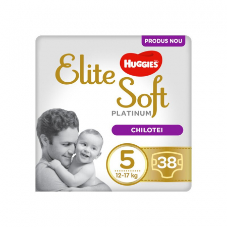 Huggies Elite Soft Pants Platinum (5) Mega 38 buc, 12-17 kg