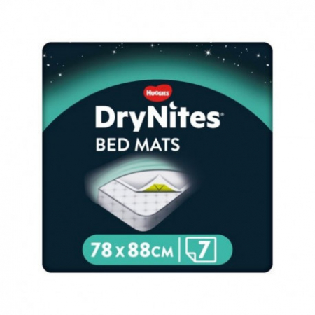 Aleze copii - Aleze Absorbante Huggies DryNites Bed Mats, 78 x 88 cm, 7 bucati