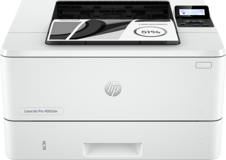 Promotii - Imprimantă Laser HP LaserJet Pro 4002dw, Monocrom, Duplex, A4, 40 ppm, USB, Wi-Fi, Bluetooth, 1200 x 1200 DPI, White