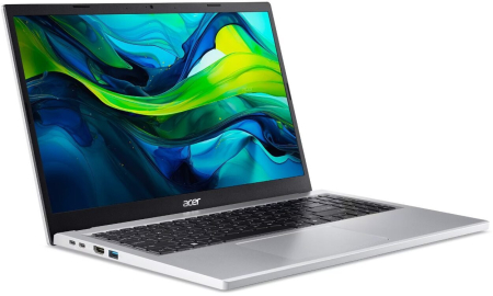 Laptop Acer Aspire Go 15, 15.6" Full HD, Intel® Core™ 3 N355 pana la 3.9 GHz, 8 GB RAM DDR5, 128 GB SSD, Intel® Graphics, Windows 11 Home, Pure Silver [1]