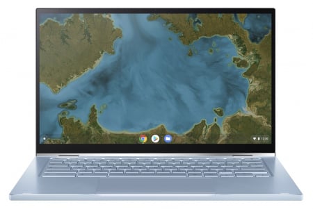 Promotii - Laptop ASUS Chromebook Flip, 14" Full HD Touchscreen, Intel® Core™ m3-8100Y pana la 3.4 GHz, 4 GB RAM LPDDR3 2133, 128 GB SSD, Intel UHD Graphics, ChromeOS, Silver