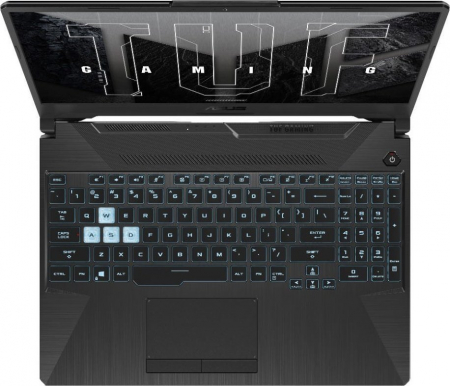 Laptop ASUS TUF Gaming A15, 15.6" Full HD, AMD Ryzen™ 5 7535HS pana la 4.55 GHz, 16 GB RAM DDR5 4800, 512 GB SSD, NVIDIA® GeForce® RTX 3050 4 GB, Free Dos, Graphite Black [1]