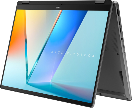 Alte produse - Laptop ASUS Vivobook 14 Flip, 14" WUXGA Touchscreen, Intel® Core™ Ultra 5 226V pana la 4.5 GHz, 16 GB RAM LPDDR5x, 512 GB SSD, Windows 11 Home, Matte Grey