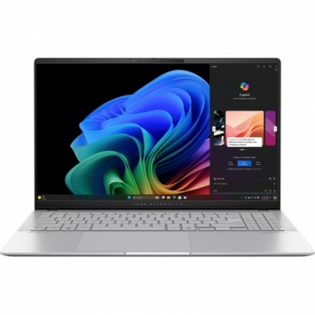 Laptopuri - Laptop ASUS VivoBook S 15, 15.6" 3K, Qualcomm Snapdragon X Elite X1E-78-100, 32 GB RAM LPDDR5x, 1 TB SSD, Qualcomm Adreno, Windows 11 Pro, Silver