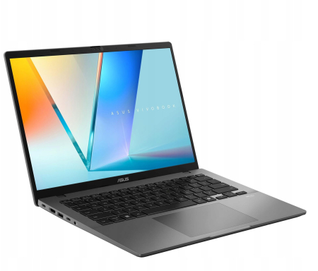 Laptop ASUS VivoBook S14, 14" WUXGA, AMD Ryzen™ 5 220 pana la 4.9 GHz, 16 GB RAM DDR5, 512 GB SSD, AMD Radeon, Windows 11 Home, Matte Gray [1]