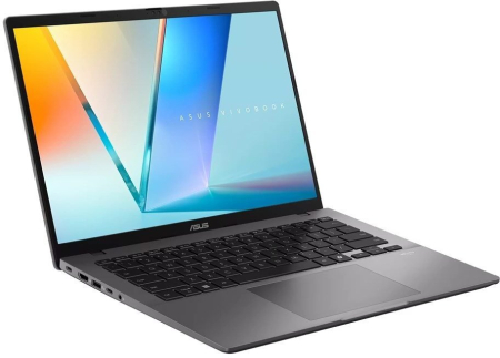 Laptop ASUS VivoBook S14, 14" WUXGA, AMD Ryzen™ AI 7 445 pana la 4.6 GHz, 16 GB RAM DDR5, 512 GB SSD, AMD Radeon, Windows 11 Home, Matte Gray [2]