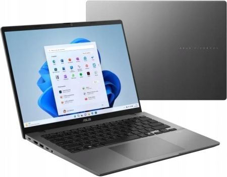 Laptop ASUS VivoBook S14, 14" WUXGA, Intel® Core™ 5 210H pana la 4.8 GHz, 16 GB RAM DDR5, 512 GB SSD, Intel® UHD Graphics, Windows 11 Home, Matte Gray [8]