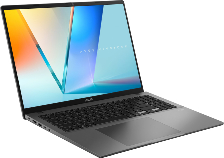 Laptop ASUS VivoBook S16, 16" WUXGA, AMD Ryzen™ AI 7 445 pana la 4.6 GHz, 16 GB RAM DDR5, 512 GB SSD, AMD Radeon, Windows 11 Home, Matte Gray [1]