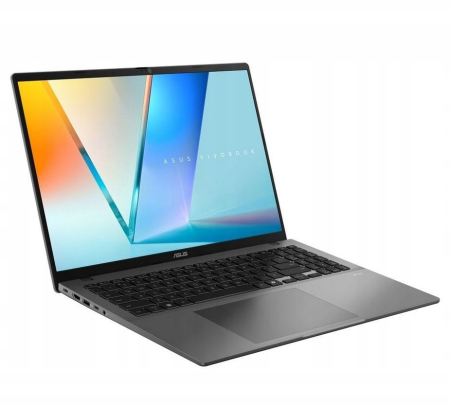 Laptop ASUS VivoBook S16, 16" WUXGA, Intel® Core™ 5 210H pana la 4.8 GHz, 16 GB RAM DDR5, 512 GB SSD, Intel® UHD Graphics, Free Dos, Matte Grey [1]