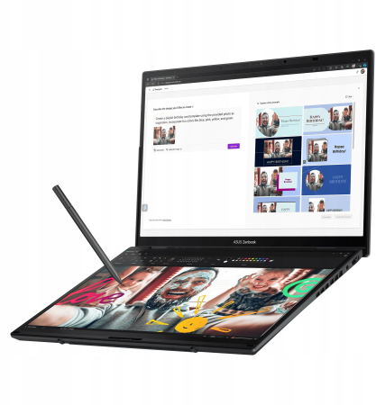 Laptop ASUS Zenbook Duo, 14" Full HD Touchscreen, Intel® Core™ Ultra 7 255H pana la 5.1 GHz, 32 GB RAM LPDDR5x, 1 TB SSD, Intel Arc Graphics, Windows 11 Home, Inkwell Gray [5]