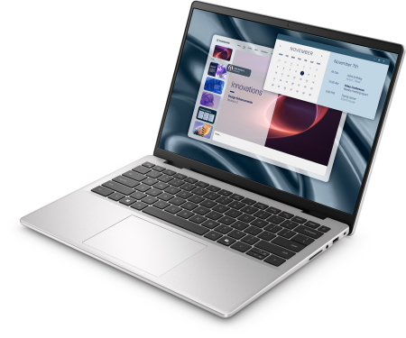 Laptop DELL Pro 14 Essential, 14" Full HD+, Intel® Core™ 5 220U pana la 5 GHz, 16 GB RAM DDR5 5200 MT/s, 512 GB SSD, Intel® Graphics, Windows 11 Pro, Platinum Silver [2]