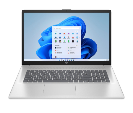 Laptopuri - Laptop HP 17, 17.3" HD+, Intel® Core™ i5 1334U pana la 4.6 GHz, 8 GB RAM DDR4, 256 GB SSD, Intel Iris Xᵉ Graphics, Windows 11 Home, Natural Silver