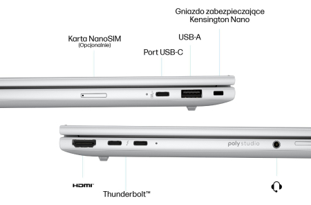 Laptop HP EliteBook 8 G1a, 14" WUXGA, AMD Ryzen™ AI 5 340 pana la 4.8 GHz, 24 GB RAM DDR5 5600, 512 GB SSD, AMD Radeon Graphics, Windows 11 Pro, Glacier Silver [3]