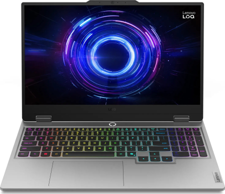 Promotii - Laptop Lenovo LOQ, 15.6" Full HD, Intel® Core™ i5 13450HX pana la 4.6 GHz, 32 GB RAM DDR5 4800, 512 GB SSD, NVIDIA® GeForce® RTX 5060 8 GB, Free Dos, Luna Grey