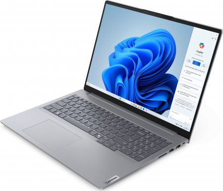 Laptop Lenovo ThinkBook 16 G7 ARP, 16" WUXGA, AMD Ryzen™ 5 7535HS pana la 4.55 GHz, 16 GB RAM DDR5 4800, 512 GB SSD, AMD Radeon 660M. Windows 11 Home, Arctic Grey [2]